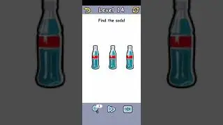 Brain Crack Level 14 find the soda Walkthrough Solution