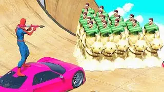 GTA 5 Funny Water Ragdolls SPIDERMAN VS SANDMAN (Euphoria Physics, Ragdolls Fails, Funny Moments)
