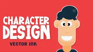 How to make flat character in vector ink | flat 2d character in mobile phone | vector ink