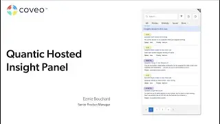 Coveo Quantic Hosted Insight Panel Demo for Technical Support Agents