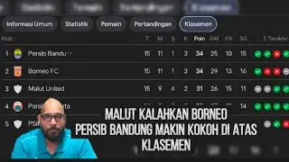 MALUT KALAHKAN BORNEO F.C PERSIB MAKIN KOKOH DI PUNCAK KLASEMEN