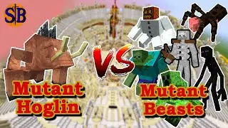 Mutant Hoglin (Mutant More) vs Mutant Monsters | Minecraft Mob Battle