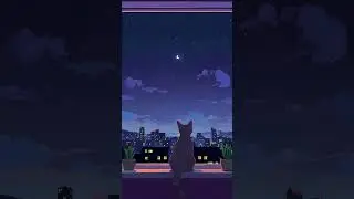 Midnight Window 🕯️ Minimal Ambient Piano | Cat Lo-Fi Night #ambientmusic #lofi #cozynights