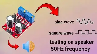 555 Timer Pulse Frequency Generator | 1Hz to 50Hz Test with Speaker | Sine & Square Wave Demo