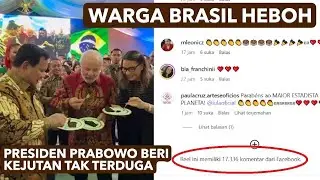 ISTIMEWA,  LULA TIUP LILIN PRABOWO KIBASKAN TANGAN - KEJUTAN ULANG TAHUN BERSAMA DUA PRESIDEN