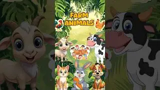 Farm Animals 🐄🐑🐔 | Learn Animal Names.  | Kids #shorts