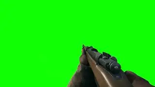 Battlefield 1 Rifle Carcano M91 Fire + Reload Green Screen
