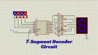 How to Build a 0-9 Counter Using 7448 BCD-to-7-Segment Decoder in Proteus | Step-by-Step Tutorial