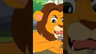sher aur chuha ki kahani by kid's story #animation #cartoon #childrenstory