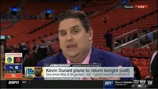 Brian Windhorst PREDICT Gm 5 GS at TOR: Could Warriors prevent Raptors' 1st NBA Champ with KD return