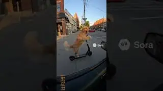 Dog Rides Scooter Like a Pro!