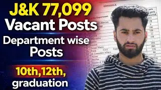 77099 Posts Vacant In J&K - In Different Departments | JKSSB New Posts 2026 | JKSSB New Jobs 🔥