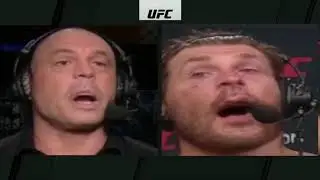 Stipe Miocic and Joe Rogan sing Dame Da Ne in UFC 252 post-fight interview (Baka Mitai meme)