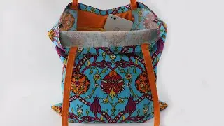 Kumaş Cepli Çanta Dikimi | Cepli Bez Çanta Nasıl Dikilir | How To Sew  Tote Bag With Pockets