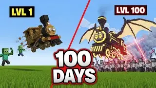 Minecraft: Evolution of THE TITAN SLAYER TRAIN (Day 1 - 100) - Ultimate Build