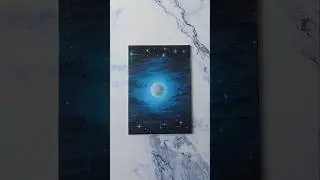 Starry night sky moonlight🌙🌚 easy acrylic painting idea for beginners ✨️
