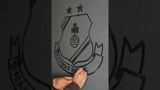 Shamrock Rovers FC logo two hands drawing #shamrockrovers #irland #rovers #irish  #leagueofireland