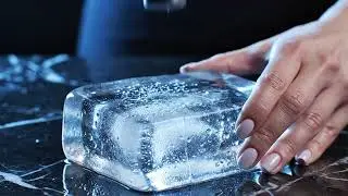 🧊 Ice block crushing and melting in cinematic slow motion