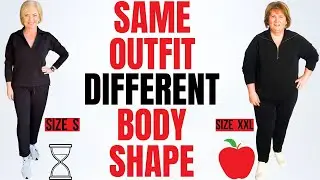 Same Clothes Two Different Body Shapes of Women Over 50 (Apple Shape & Hourglass)