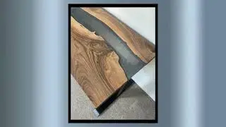 Resin Standing Desk Walnut UK /Electric Desk / Epoxy Adjustable Desk - AB