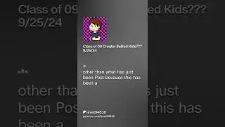 Class of 09 Creator Bullied Kids? #drama #classof09