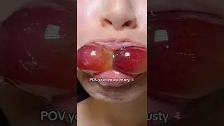 Juicy + hydrated lips🍇💦🍑🍮✨