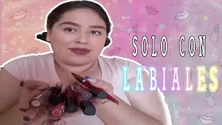 me maquillo solo con labiales (reto) ♡karla maxiaz♡