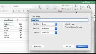 Find and Replace in Excel