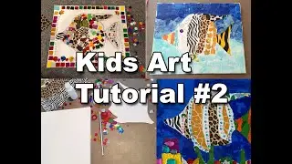 Kids art tutorial - Creating a tropical fish using mixed media