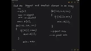 Maximum and Minimum in an array