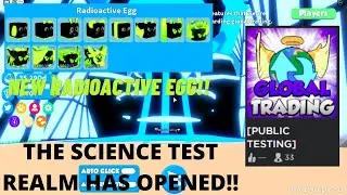 THE SCIENCE SIMULATOR TEST REALM IS OPEN!! TESTING GLOBAL TRADING!! | Science Simulator | Roblox