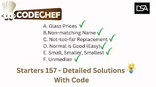 Codechef Starters 157 (Rated)- Solutions | Detailed Approach