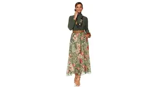 Rara Avis by Iris Apfel Rare Bird Maxi Skirt