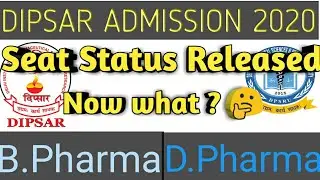 Dipsar Delhi general seat status released | Dipsar/Dpsru counselling 2020