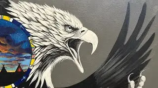 waŋbl&iacute; (Eagle) Painting Pt. 3 of 3 | 💙🦅 #indigenousartist #lakota #indigenous #acrylicpainting #art