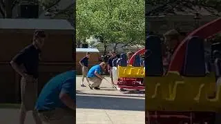Bird being removed that was struck by the Skyhawk at Cedar Point
