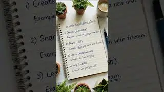 Daily Life English Words with Tamil Meaning | Handwritten Notes #shorts