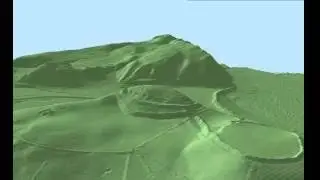 Pen Dinas  -  Digital Terrain Model (Celtic Hill fort, Iron Age)
