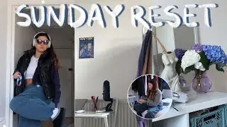 sunday reset⎮cleaning, organizing, grocery haul