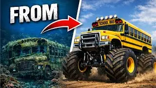 From Rusted Wreck to Monster Truck &mdash; Deep Sea School Bus Restoration