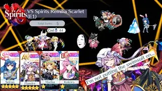 Touhou Lostword Divergent Spirits | E1 Remi | 44SP B3 Seiran E1 Flan L80 Marisa Lr Kokoro Farm Comp