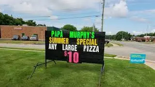 Light Bright Signs portable black signs on the road in Jenison