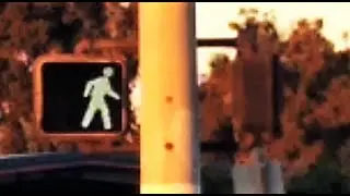 Neon Pedestrian Signal (Main St & 32nd St)