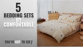 Top 10 Comfortable Bedding Sets [2018]: 100% cotton Duvet cover,brushed Thicken Student dorm room