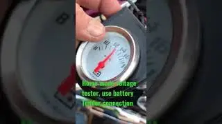 Home made motorcycle voltage  meter