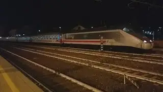 e464 062 uic-x incrocio con ics,2 e414 dts,Arquata Scrivia,succursale Giovi,trains hunter,railways