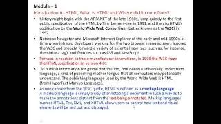 HTML Introduction and History | VTU 6th sem CSE