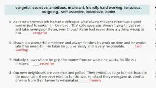 S Personality traits II