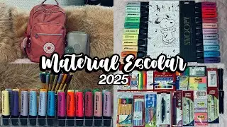 MEU MATERIAL ESCOLAR DE 2025 COMPLETÃO 💘