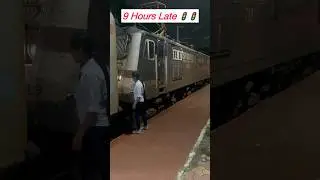 9 Hours Lates || Wap7 Power Full Locomotive #train #viralvideo